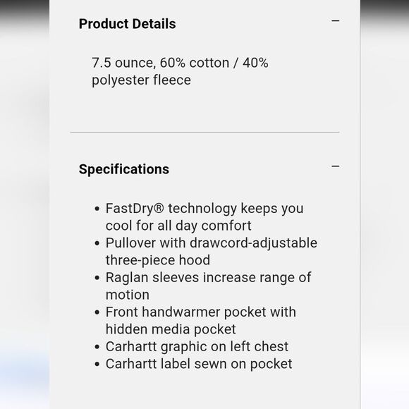 Carhartt Force Relaxed Fit Lightweight Logo Graphic Pullover Hoodie - Picture 3 of 5